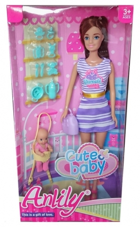 Lalka Amlily 30 cm z dzieckiem