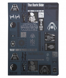 Coolpack, Zeszyt A4 w kratkę Disney 100 - Black Collection Star Wars (60084PTR)