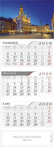 Kalendarz 2020 Trójdzielny Poznań CRUX