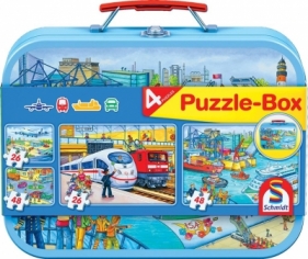 Puzzle 2x26 + 2x48 w walizce: Transport