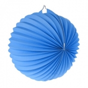 Lampion dekoracyjny kula niebieski śr.25cm