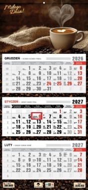 Kalendarz 2027 trójdzielny - kawa 1