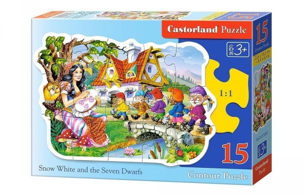 Puzzle konturowe 15 - Królewna Śnieżka i... CASTOR (015085)