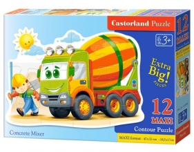 Puzzle maxi konturowe 12: Concrete Mixer (120086)