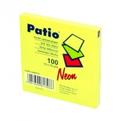 Notes samoprzylepny Patio, neonowy 75 x 75 mm, żółty (13086PTR)