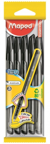 Długopis Ice czarny 5 sztuk