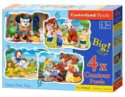 Puzzle konturowe 4w1 3-4-6-9: Classic Fairy Tales