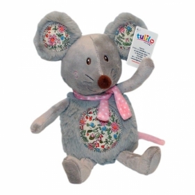 Maskotka Myszka Grażynka z różowym szalem 30 cm (4966a)