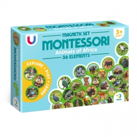 Zestaw magnesów Montessori - Zwierzęta na kontynentach: Afryka (200284)