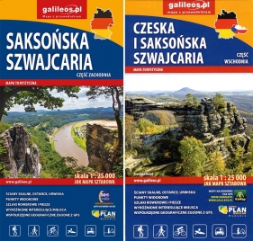 Mapy turystyczna - Czeska i Saksońska Szwajcaria 1:25 000 - praca zbiorowa