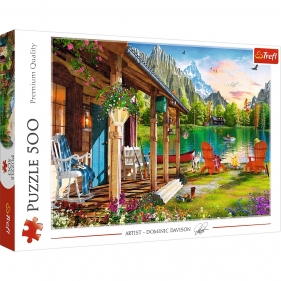 Trefl, Puzzle 500: Domek w górach (37408)