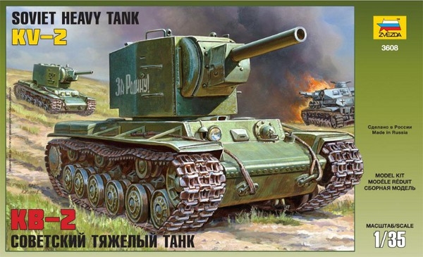 ZVEZDA Soviet Heavy Tank KV2 (3608) 
