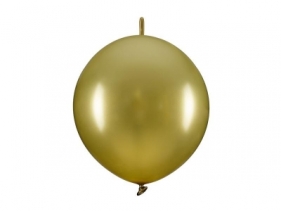 Balony z łącznikiem złoty 33cm 20szt