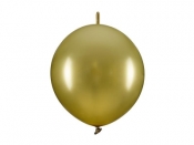 Balony z łącznikiem złoty 33cm 20szt