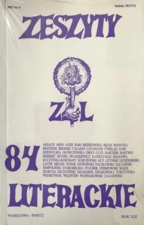 Zeszyty literackie 84 4/2003 - praca zbiorowa