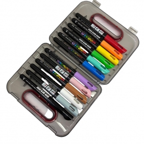 Marker akrylowy Mocalo pędzelkowy, 12 kolorów