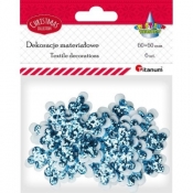 Dekoracje materiałowe, 6 szt. - śnieżynki (417609)
