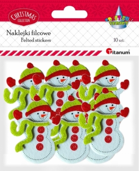 Naklejki filcowe - bałwanki (363193)