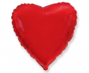 Balon foliowy Serce - czerwony, 46cm