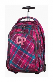 Plecak młodzieżowy na kółkach CoolPack Target Cranberry Check