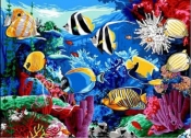 Obraz Malowanie po numerach - Ryby w oceanie (NO-1006808)