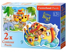Puzzle konturowe 2w1 Arka Noego (020089)
