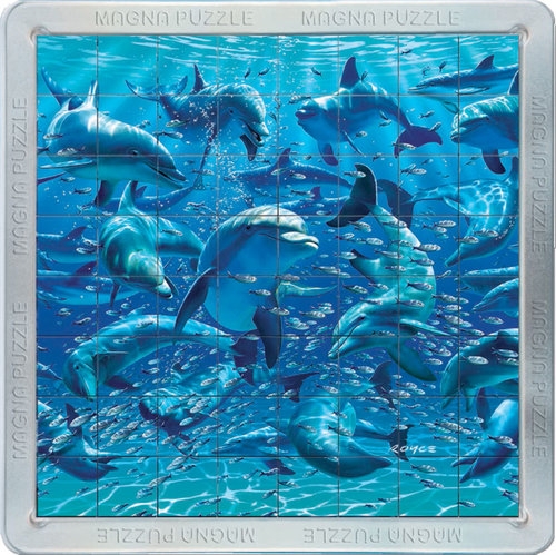 Puzzle 3D Delfiny 64 elementy Piatnik