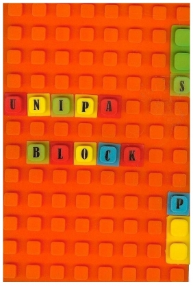 Notes silikonowy A5/100k Unipap Blocks w linię - pomarańczowy