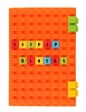 Notes silikonowy A5/100k Unipap Blocks w linię - pomarańczowy