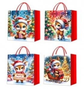 Torebka prezentowa M Boże Narodzenie brokat mix