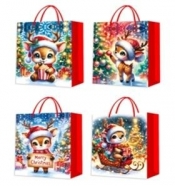 Torebka prezentowa M Boże Narodzenie brokat mix