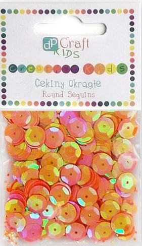 Cekiny okrągłe 10 G pomarańczowe