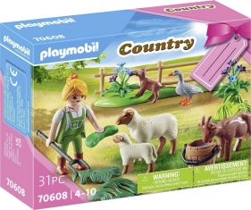 Playmobil Country: Zestaw upominkowy Farmerka ze zwierzętami (70608)