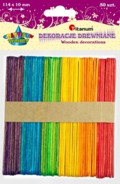 Patyki drewniane a"50szt.BG016C 114x1x2mm