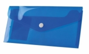 Teczka/koperta plastikowa na guzik Tetis DL, 12 szt. - niebieska (BT612-N)