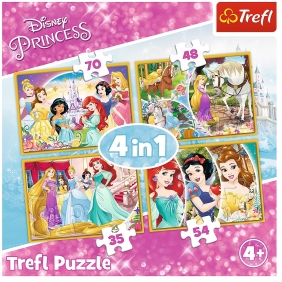 Puzzle 4w1: Radosny dzień księżniczek (37309)