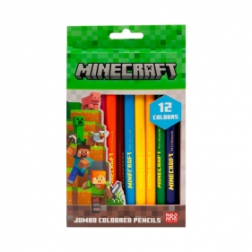 Kredki ołówkowe trójkątne Minecraft, 12 kolorów