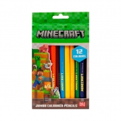 Kredki ołówkowe trójkątne Minecraft, 12 kolorów