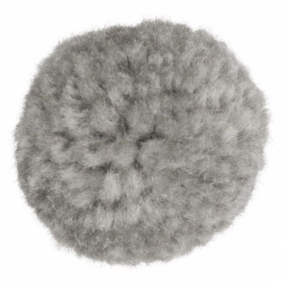 Pompony włóczkowe, 6 szt. 3cm - szary jasny (412949)