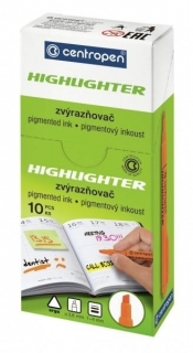 Cienki zaklreślacz Highlighter pomarańcz (10szt)