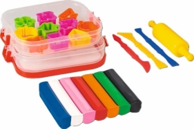 Zestaw plasteliny brylantowej z akcesoriami 7kol.