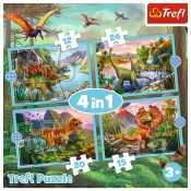 Puzzle 4w1 Dinozaury (34609)
