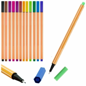 Cienkopisy 0,4mm kolorowe 12szt