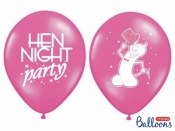 Balon gumowy Partydeco 30cm, Hen night party, P. Hot Pink różowy 300 mm (SB14P-241-006EN-6)