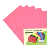 Tektura A4 falista różowa 5szt