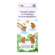 Kredki ołówkowe trójkątne, 12 szt. + temperówka - Capybara (SSC500)