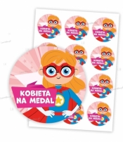 Naklejki Dzień Kobiet - Kobieta na medal 60mm 24sz