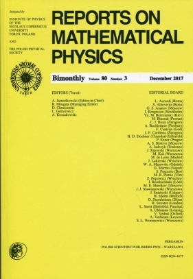 Reports on Mathematical Physics 80/3 2017 Pergamon