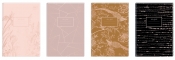 Brulion A5, 96 kartek w kratkę - Metallic, Rose Gold