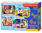 Puzzle konturowe 4w1 3-4-6-9: Fairytale Love